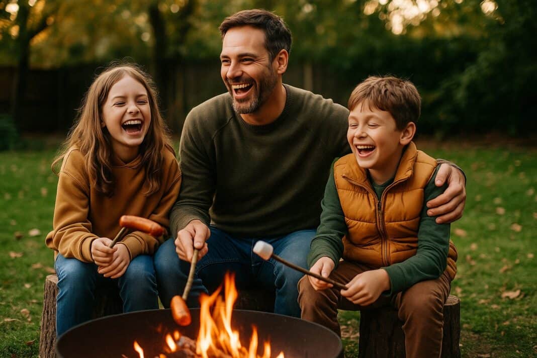 Lagerfeuer, Lachen, Lieblingsmenschen – Papas perfekter Abend im Garten