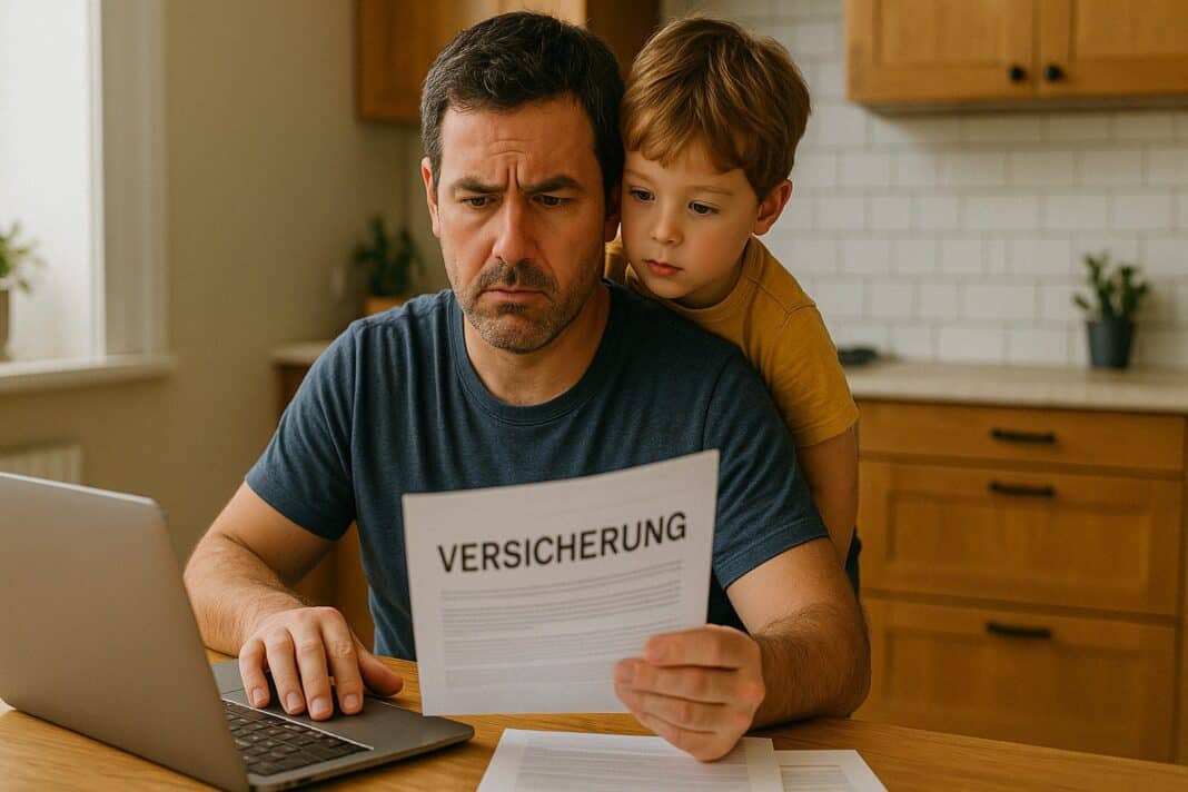 Papa organisiert die Absicherung der Familie – mit Kind im Blick