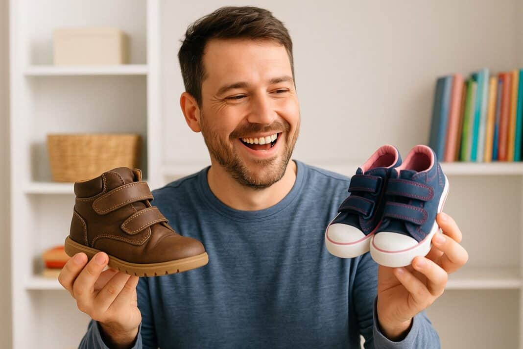 Zwei Nummern zu klein? Kein Problem – Papa hat den Überblick beim Schuhchaos