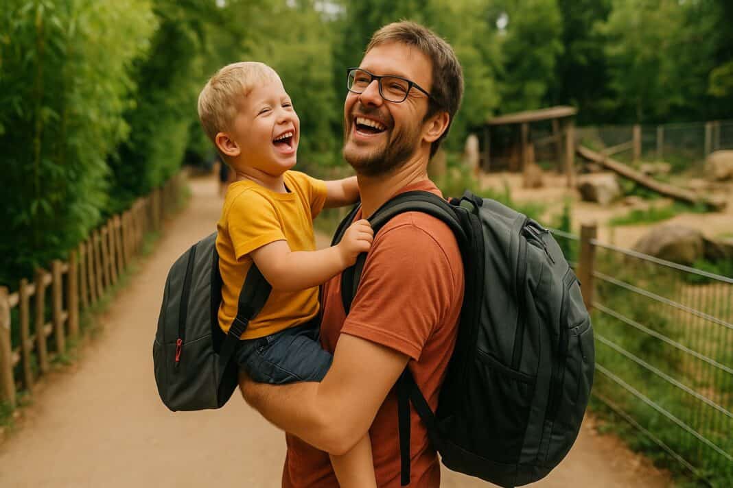 Papa-Power: Zwei Rucksäcke, ein Kind und ein ganzer Zoo voller Abenteuer