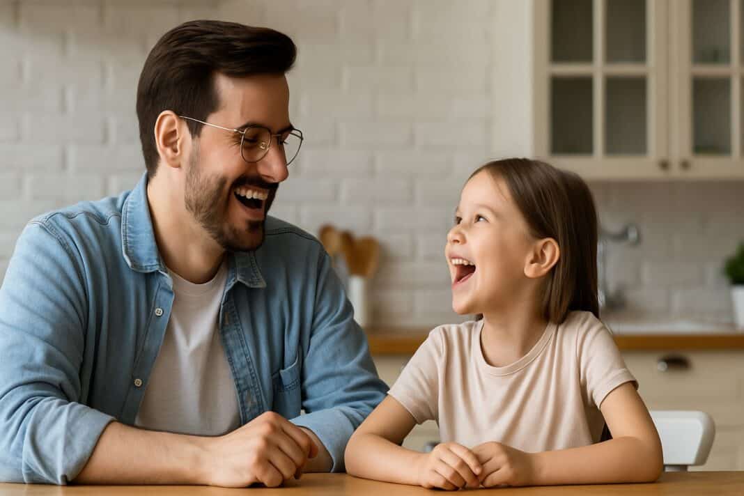 „Weil Lachen manchmal die beste Antwort ist“ – Papa und Kind entdecken die Welt mit Humor und Herz.