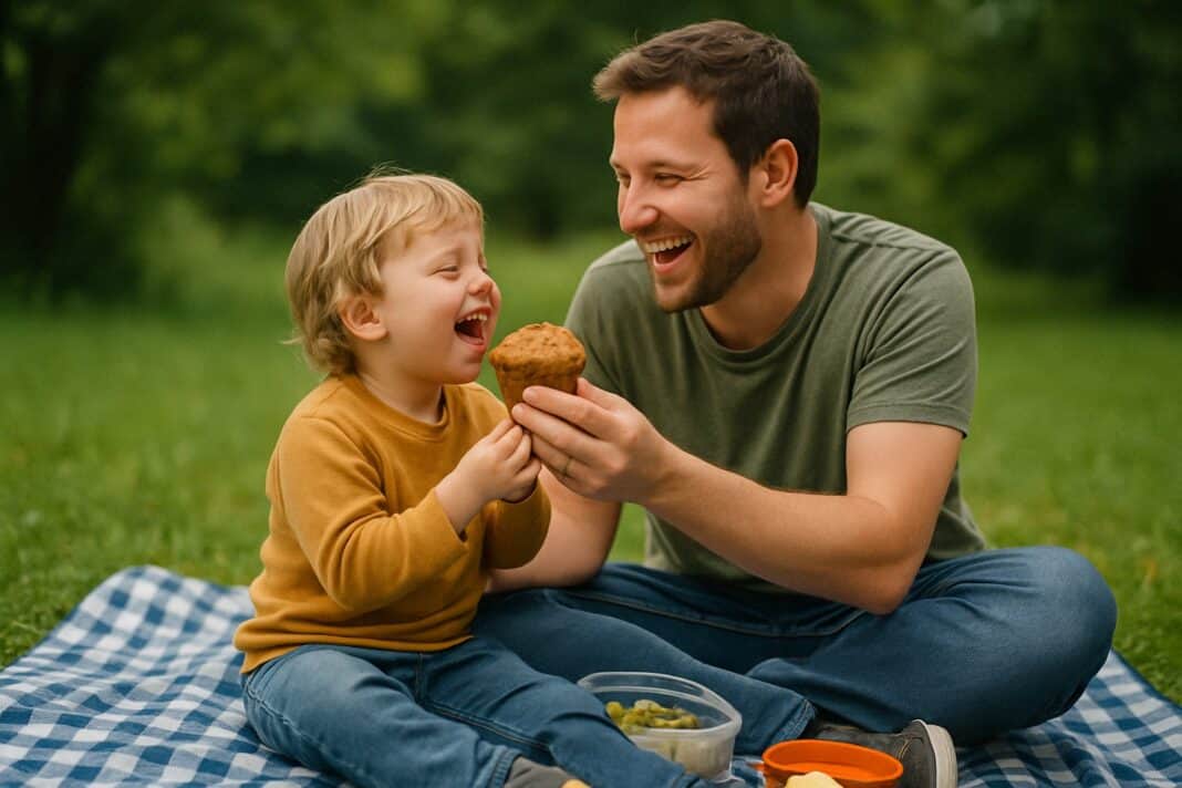 Zwischen Krümeln und Kuscheln – Papa-Kind-Zeit auf der Decke