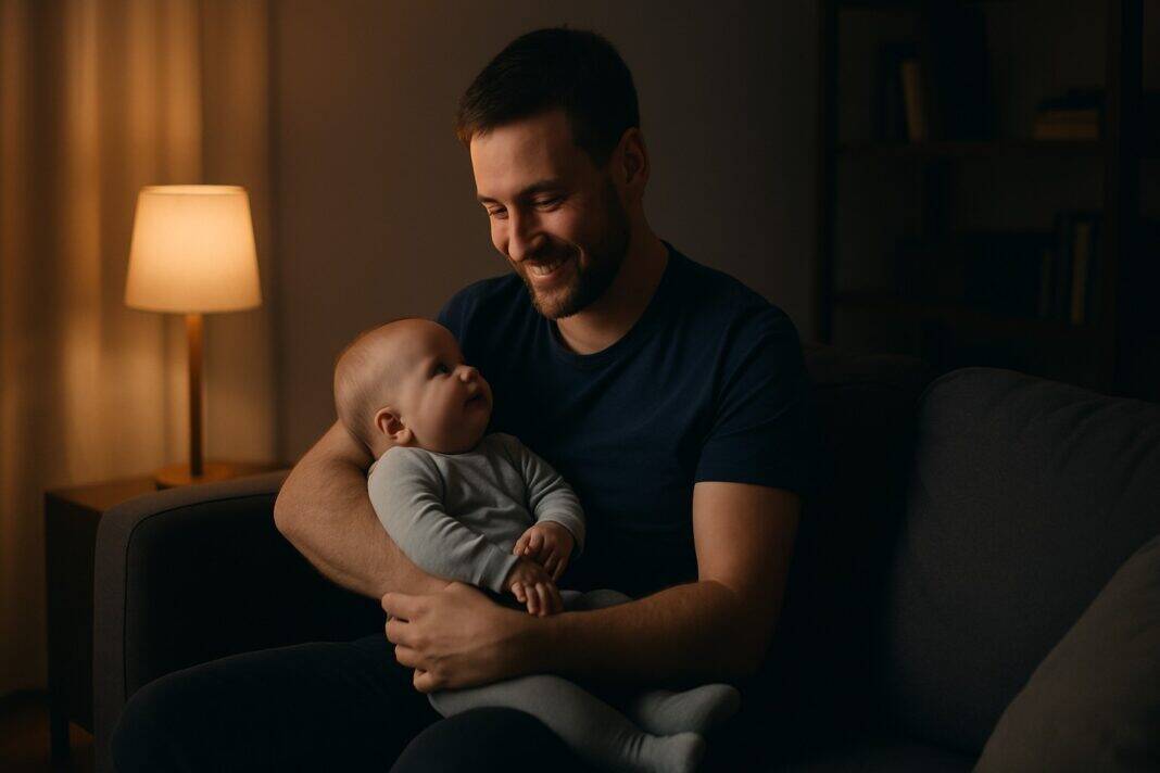 Nächtliche Papa-Magie – Wenn Schlafpause zur Herzenszeit wird 