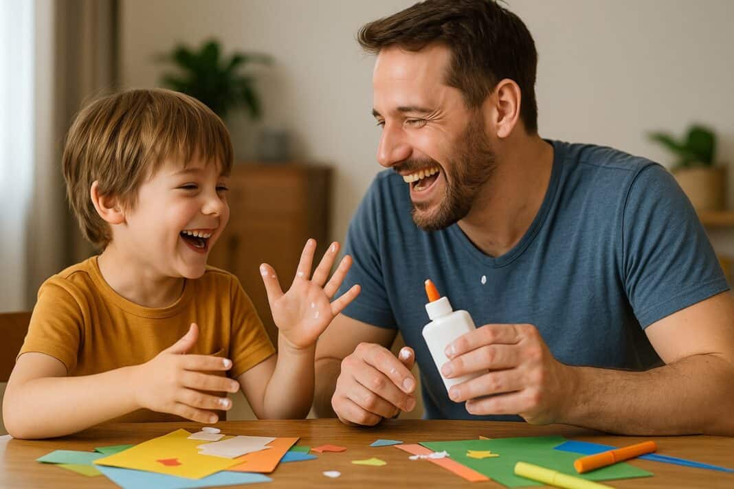 Klebrige Finger, großes Lachen – Basteln, wie es wirklich ist