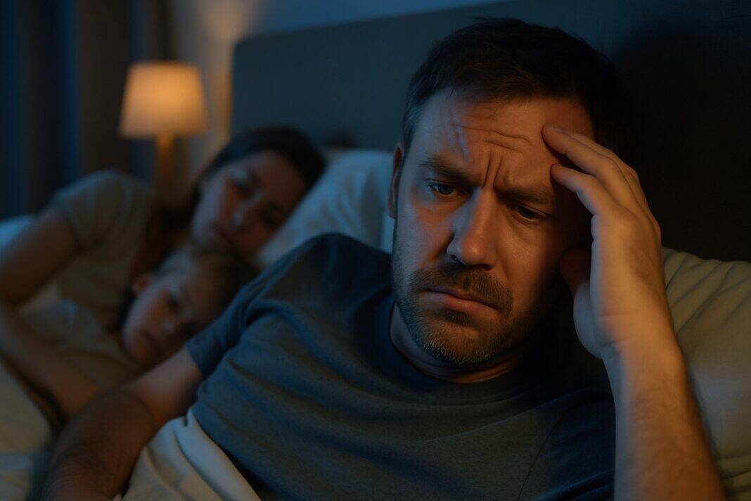 Gedanken statt Schlaf: Wenn Papas nachts nicht abschalten können