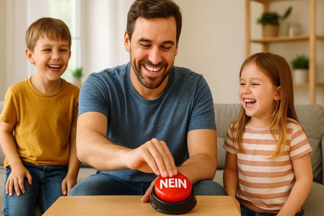 Mit einem Knopfdruck zum Familienlacher – Papa sagt Nein, Kinder sagen: herrlich!