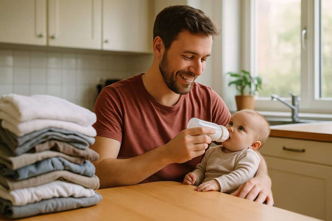 Elternzeit in echt: Zwischen Babybrei und Haushalt