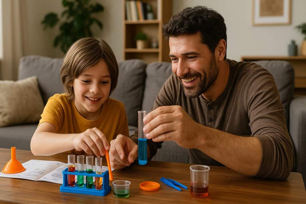 „Papa, schau mal, es blubbert!“ – Forscherzeit im Wohnzimmer