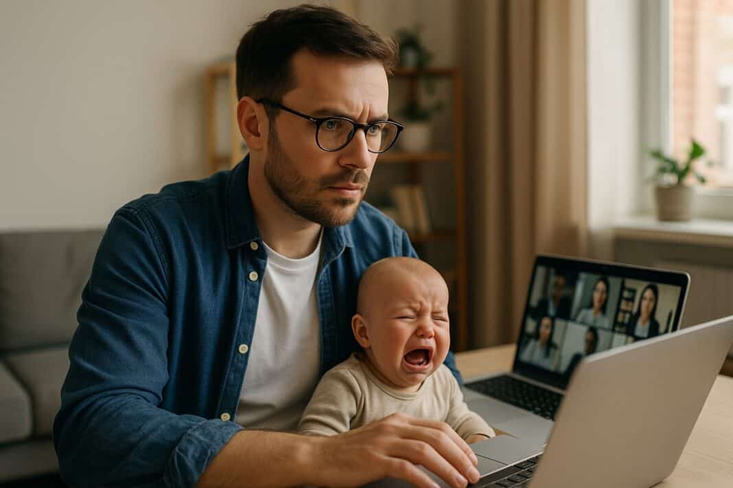 Konzentration im Chaos – Papa zwischen Konferenz und Kinderlärm