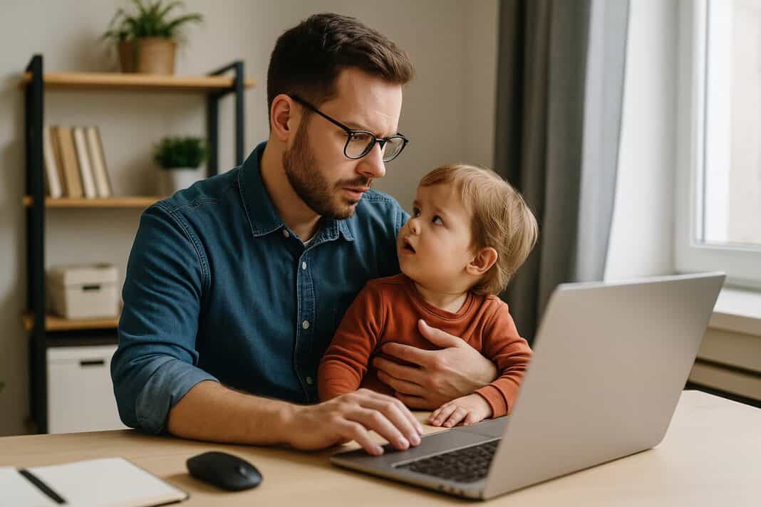 Geteilte Aufmerksamkeit – Papa zwischen Mail und Märchen