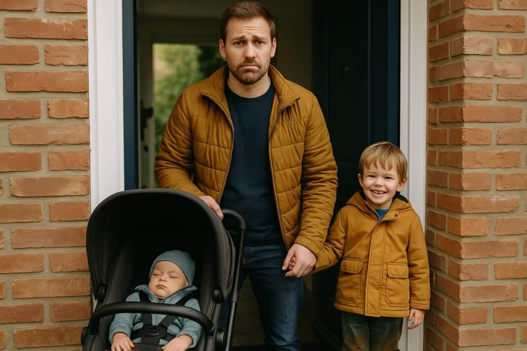 5 Minuten waren’s nie – Papa mit zwei Kindern nach dem Chaos-Ausflug.