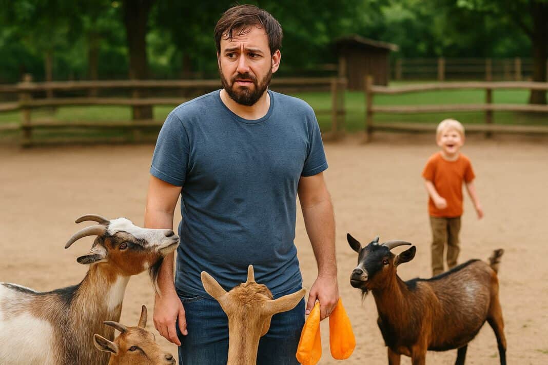 Ziegensalat mit Papa – Chaos am Futterbecher und Kinderlachen inklusive